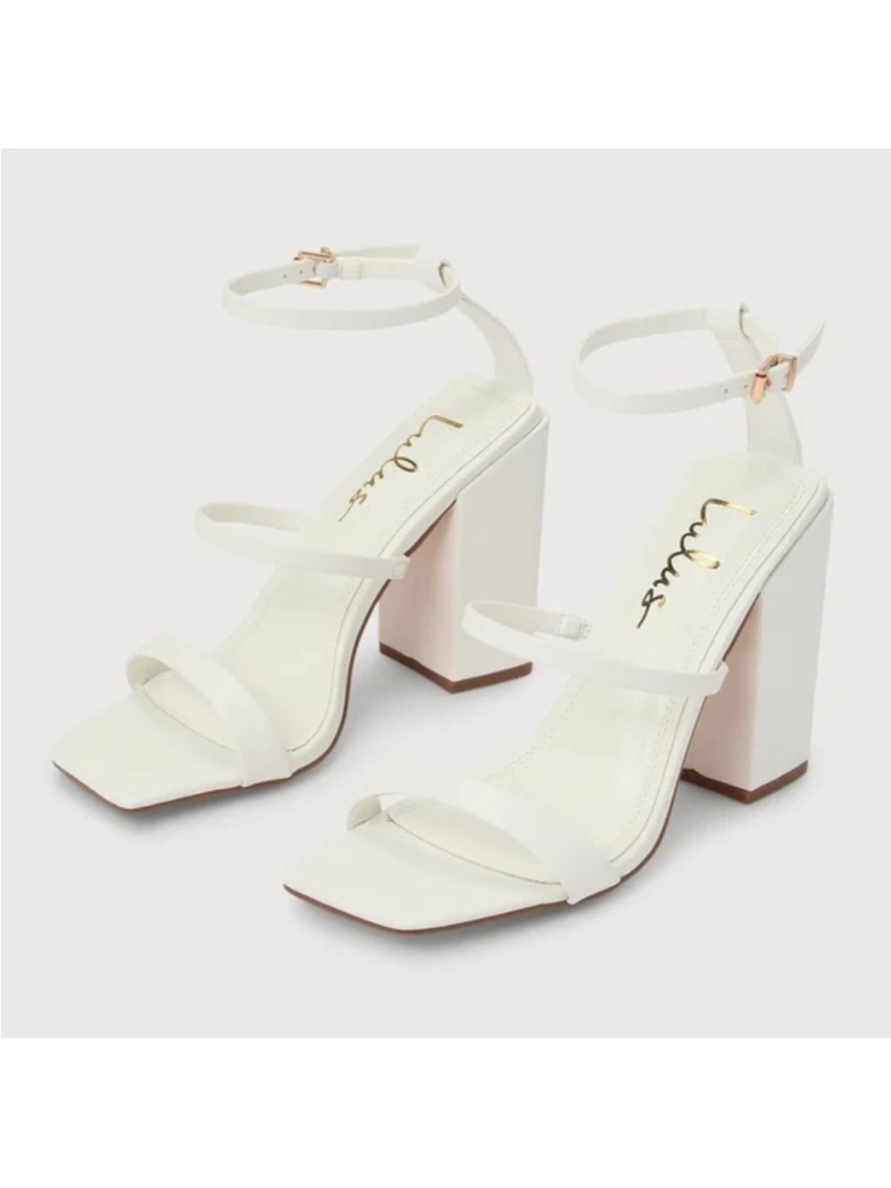 Lulus White Heels - size 6.5